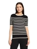Betty Barclay Feinstrickpullover kurzarm in Patch Beige/Black