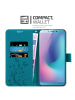 cadorabo Hülle für Samsung Galaxy A6s Blumen Design in FLORAL BLAU