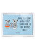 Mr. & Mrs. Panda Schneerahmen Koala Familie mit Spruch in Blau Pastell