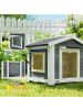 Pawhut Hundehütte,98L x 76B x 69,5H cm,Grau