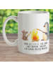 Mr. & Mrs. Panda Becher Pinguin Lagerfeuer mit Spruch in Weiß