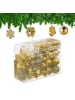 relaxdays 100-tlg. Weihnachtskugeln Set in Gold
