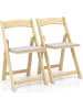 COSTWAY 2er Set Klappstuhl in Beige