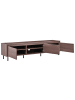 Beliani TV-Möbel NIKEA in Braun/Schwarz - (W) 180 x (H) 45 x (L) 40 cm