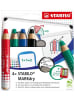 STABILO Papeterie/PBS - STABILO MARKdry - 4er Pack mit Spitzer und Abwischtuch - in vie