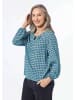 GOLDNER Druckbluse aus reiner Viskose in marine / gemustert