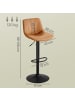 VASAGLE 2er-Set: Barhocker Tyra in Braun - (B)43 x (H)(88-108) x (T)46.5 cm