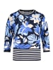 Betty Barclay Feinstrickpullover mit Blumenprint in Dunkelblau/Blau
