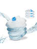 relaxdays 4er Set Wasserkanister in Transparent/Blau 5 Liter