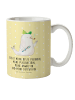 Mr. & Mrs. Panda Tasse Robbe Sherlock mit Spruch in Gelb Pastell