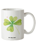 Mr. & Mrs. Panda XL Tasse Blume Kleeblatt ohne Spruch in Weiß