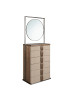 Angel Cerdá Chiffonier 7205 in Nerz / Walnuss / Stahl – (B)75 x (H)185 x (T)45 cm