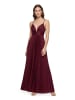 Vera Mont Chiffonkleid mit V-Ausschnitt in Deep Dahlia