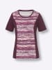 Sieh an! Shirt in burgund-malve-bedruckt