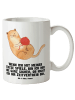 Mr. & Mrs. Panda XL Tasse Katze Wolle mit Spruch in Weiß