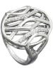 Gallay Ring 20mm mit vielen Zirkonias glänzend rhodiniert Silber 925 Ringgröße 56 in silber