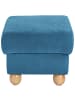 58 aufm Kessel HOCKER Kasha Bezug Veloursstoff Buche natur / petrol