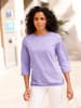 Sieh an! 3/4-Arm-Shirt in lavendel-weiß-bedruckt