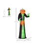HOMCOM Aufblasbarer Halloween Kürbis-100L x 96T x 270H cm-Schwarz und grün