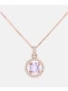 Diamant L'éternel Halskette mit Anhänger aus 375 Roségold mit 0.1 Karat Diamant mit Amethyst in...
