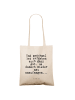 Mr. & Mrs. Panda Tote Bag Und manchmal ist aufgeben... mit Spruch in Creme