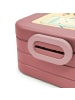 Mr. & Mrs. Panda Lunch Box Milch Keks Design mit Spruch in Rot Pastell