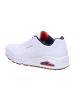 Skechers Lowtop-Sneaker UNO - STAND ON AIR in white/navy/red