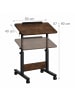 relaxdays Laptoptisch in Schwarz/ Braun - (B)60 x (H)67-90 x (T)40 cm