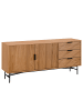home24 home24 Skandinavisches Sideboard aus edlem Echtholzfurnier mit 2 Türen Kommoden in Eiche