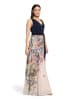 Vera Mont Abendkleid mit Plissee in Patch Dark Blue/Cream