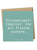 Glückwunschkarte Spruch Fliesenleger Künstler m... in Meeresbrise