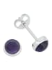 mantraroma 925er Silber - Ohrstecker (L) 6 x (B) 6 mm mit Amethyst