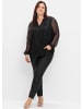 sheego by Joe Browns Chiffonbluse in schwarz-gemustert