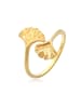 Elli Ring 925 Sterling Silber Ginkgo in Gold