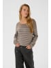 Kaffe Strickpullover KAlizz Tight fit in Morel Melange W. Silver Lurex