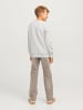 JACK & JONES Junior Sweatshirt JJECALEB VARSITY SWEAT CREW NECK JNR in white melange