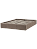Beliani Doppelbett DINAN in Beige/Schwarz - (W) 149 x (H) 31 x (L) 214 cm