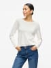 Vila Strickpullover in White Alyssum