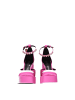Versace Pink Satin Plateau Pumps