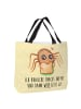 Mr. & Mrs. Panda Tote Bag Spinne Agathe Sandwich mit Spruch in Gelb Pastell