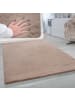 KADIMA DESIGN Hochflor Teppich Unifarben schmutzabweisend in Beige