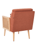 Beliani Sessel ORUM in Orange/Braun - (W) 65 x (H) 80 x (L) 78 cm