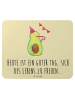 Mr. & Mrs. Panda Mousepad Avocado Party mit Spruch in Gelb Pastell