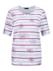 GOLDNER Shirt Shirt in weiß / beere / grau / gemustert