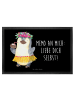 Mr. & Mrs. Panda Schmutzfangmatte Pinguin Kokosnuss mit Spruch in Schwarz