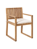 Beliani 4er-Set Esszimmerstuhl SASSARI PREMIUM in Braun/Beige