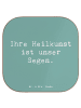 Mr. & Mrs. Panda Glas-Untersetzer Spruch Arzt Segen mit Spruch in Meeresbrise