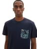 Tom Tailor T-Shirt PRINTED POCKET in Blau