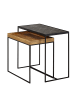 KADIMA DESIGN Wohnzimmertisch | Mango/Stein, 2er Set, Industrial