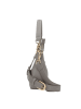 Valentino Zero Schultertasche Leder 22 cm in grigio